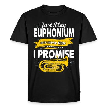 Drôle de fanfare de cuivres Euphonium - T-shirt Premium bio Homme - noir - Devant - Nico (187cm)