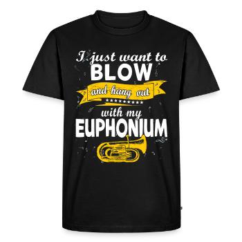 Drôle de fanfare de cuivres Euphonium - T-shirt Premium bio Homme - noir - Devant - Nico (187cm)