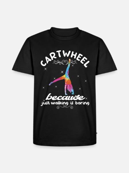 Cool gymnastics acrobatic cart wheel - Men's Premium Organic T-Shirt - black