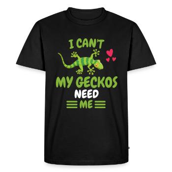 Lizard Animal Lovers Zoo Animal Gift Gecko - Men's Premium Organic T-Shirt - black - Front - Nico (187cm)