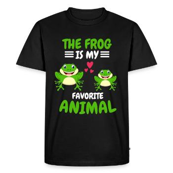 Animal Lovers Frog Lovers Animal Gift Frog - T-shirt Premium bio Homme - noir - Devant - Nico (187cm)