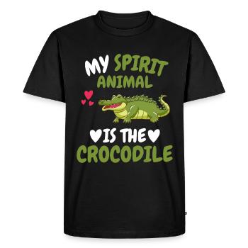 Amoureux des animaux Reptiles Animal Gift Crocodile - T-shirt Premium bio Homme - noir - Devant - Nico (187cm)