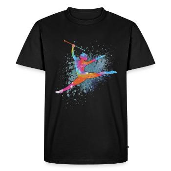 Gymnastique Danse Baton Twirl Gymnastique - T-shirt Premium bio Homme - noir - Devant - Nico (187cm)