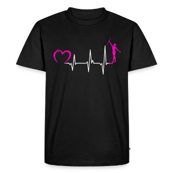 Gymnastes Heartbeat Dance Baton Tourbillonnement - T-shirt Premium bio Homme - noir - Devant - Nico (187cm)