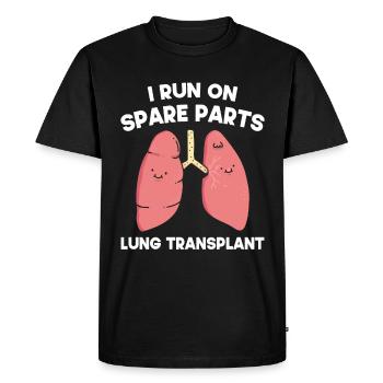 Lung transplant survived funny things - Men's Premium Organic T-Shirt - black - Front - Nico (187cm)