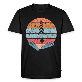 Flipper classique vintage - Rétro - T-shirt Premium bio Homme - noir - Devant - Nico (187cm)