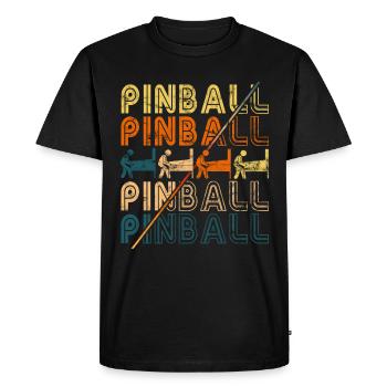 Pub Sports Pinball Machine - Retro Pinball Game - Men's Premium Organic T-Shirt - black - Front - Nico (187cm)