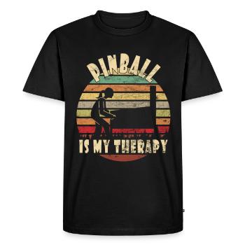 Pub Sports Pinball Machine - Retro Pinball Game - Men's Premium Organic T-Shirt - black - Front - Nico (187cm)