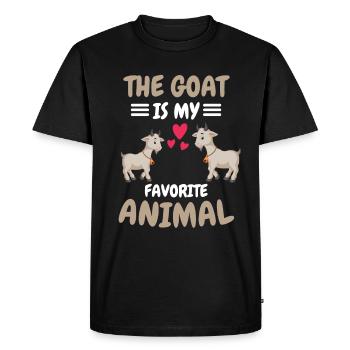 Favorite Animal Farmer Animal Funny Gift Goat - Men's Premium Organic T-Shirt - black - Front - Nico (187cm)