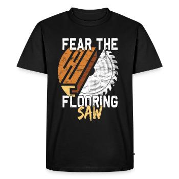 Flooring construction Floor layers - Men's Premium Organic T-Shirt - black - Front - Nico (187cm)