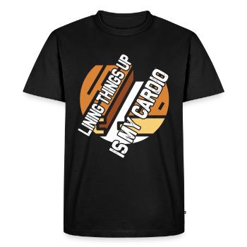 Flooring construction Floor layers - Men's Premium Organic T-Shirt - black - Front - Nico (187cm)