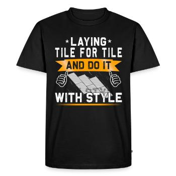 Installateurs de tapis de revêtements de sol - T-shirt Premium bio Homme - noir - Devant - Nico (187cm)