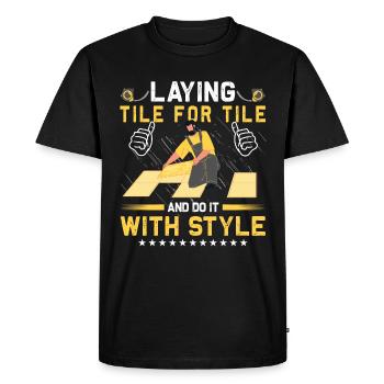 Flooring carpet installers - Men's Premium Organic T-Shirt - black - Front - Nico (187cm)
