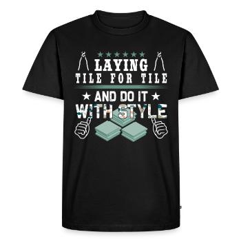 Installateurs de tapis de revêtements de sol - T-shirt Premium bio Homme - noir - Devant - Nico (187cm)