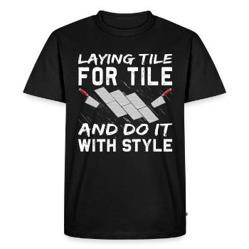 Installateurs de tapis de revêtements de sol - T-shirt Premium bio Homme - noir - Devant - Nico (187cm)