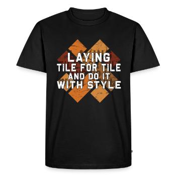 Flooring carpet installers - Men's Premium Organic T-Shirt - black - Front - Nico (187cm)