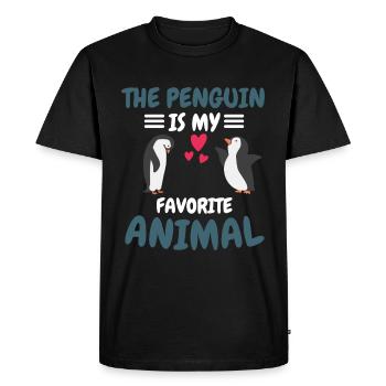 Zoo animal préféré Animal Cadeau Drôle Penguin - T-shirt Premium bio Homme - noir - Devant - Nico (187cm)