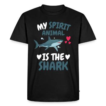 Mon animal spirituel Ocean Animal Gift Requin - T-shirt Premium bio Homme - noir - Devant - Nico (187cm)