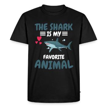 Animal préféré prédateur océan animal cadeau requin - T-shirt Premium bio Homme - noir - Devant - Nico (187cm)