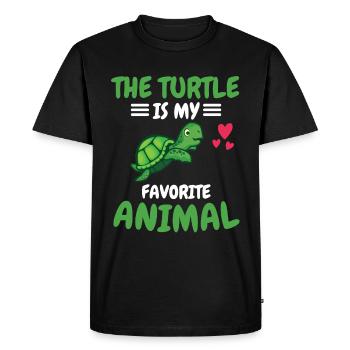 Animal de mer préféré Animal Animal Cadeau Tortue - T-shirt Premium bio Homme - noir - Devant - Nico (187cm)