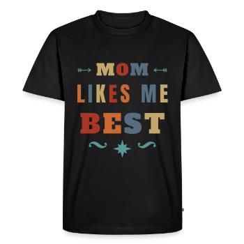 Mom Likes ME Best Funny Sibling Rivalry - Men's Premium Organic T-Shirt - black - Front - Nico (187cm)