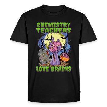 Professeur de chimie Professeur d’Halloween - T-shirt Premium bio Homme - noir - Devant - Nico (187cm)