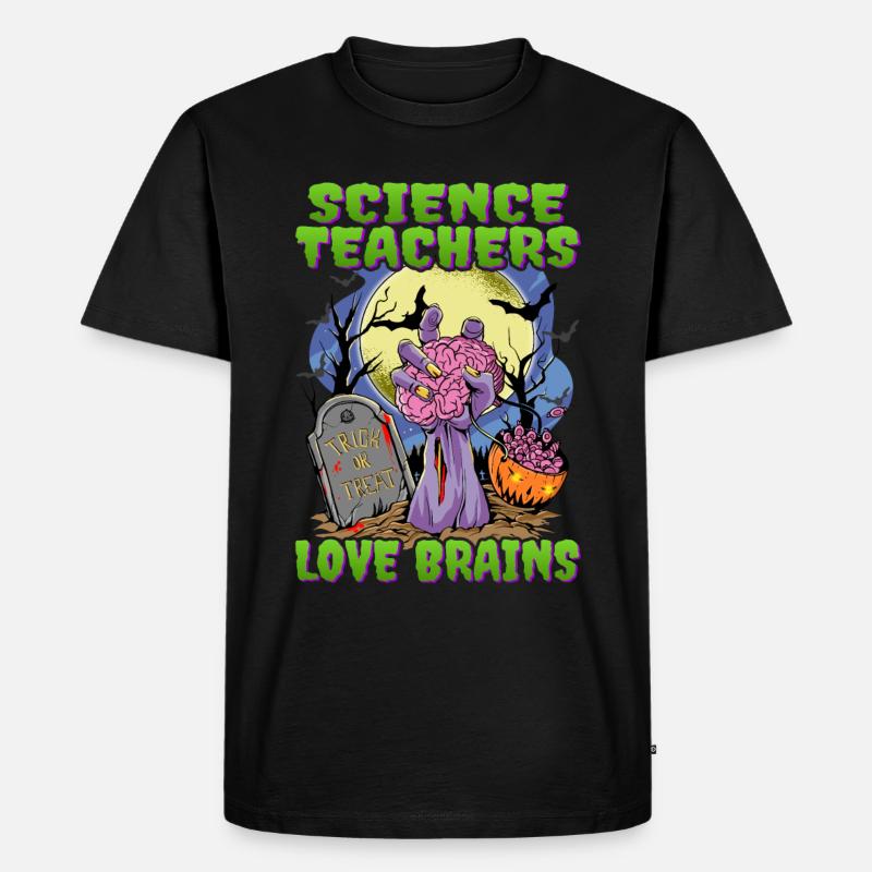 Professeur de sciences Halloween - T-shirt Premium bio Homme - noir