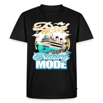 Papa en mode croisière excursion en bateau de vacances - T-shirt Premium bio Homme - noir - Devant - Nico (187cm)