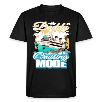 Excursion en bateau de vacances en mode croisière Daddy - T-shirt Premium bio Homme - noir - Devant - Nico (187cm)