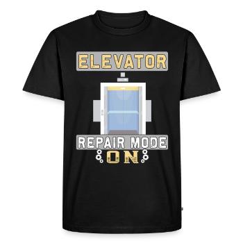 elevator repair mode on - Elevator mechanic - Men's Premium Organic T-Shirt - black - Front - Nico (187cm)