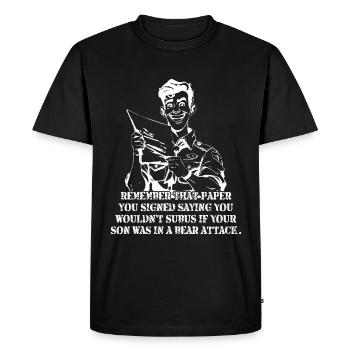 Scoutmaster – Drôle de guide scout - T-shirt Premium bio Homme - noir - Devant - Nico (187cm)