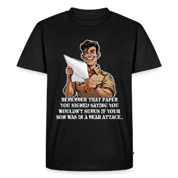 Scoutmaster – Drôle de guide scout - T-shirt Premium bio Homme - noir - Devant - Nico (187cm)