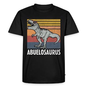 Abuelosaurus Abuelo Grandfather - Men's Premium Organic T-Shirt - black - Front - Nico (187cm)