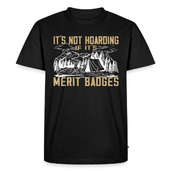Camping Scoutmaster - Funny Scout Leader - Men's Premium Organic T-Shirt - black - Front - Nico (187cm)