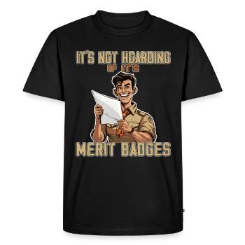 Camping Scoutmaster - Funny Scout Leader - Men's Premium Organic T-Shirt - black - Front - Nico (187cm)