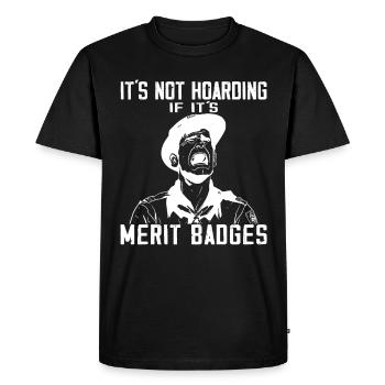 Camping Scoutmaster - Funny Scout Leader - Men's Premium Organic T-Shirt - black - Front - Nico (187cm)