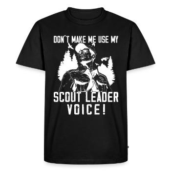 Camping Scoutmaster - Funny Scout Leader - Men's Premium Organic T-Shirt - black - Front - Nico (187cm)