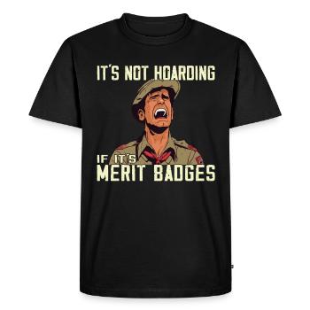 Camping Scoutmaster - Funny Scout Leader - Men's Premium Organic T-Shirt - black - Front - Nico (187cm)
