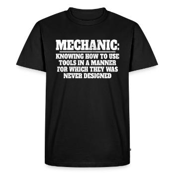 Installation Technician Elevator Mechanic - Men's Premium Organic T-Shirt - black - Front - Nico (187cm)