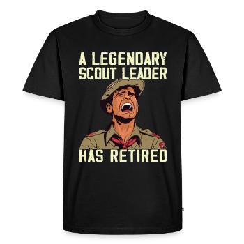 Camping Scouting - Funny Scout Guide - Men's Premium Organic T-Shirt - black - Front - Nico (187cm)
