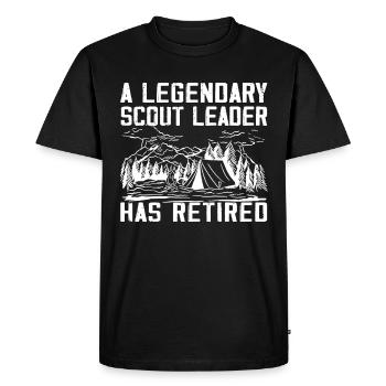 Camping Scoutisme - Drôle de guide scout - T-shirt Premium bio Homme - noir - Devant - Nico (187cm)
