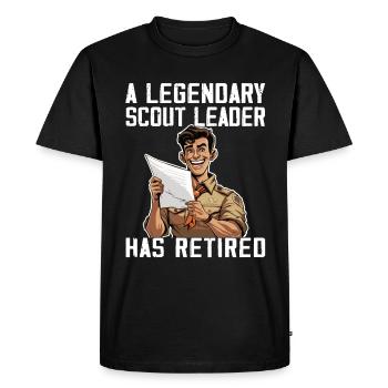 Camping Scouting - Funny Scout Guide - Men's Premium Organic T-Shirt - black - Front - Nico (187cm)