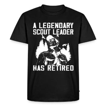 Camping Scouting - Funny Scout Guide - Men's Premium Organic T-Shirt - black - Front - Nico (187cm)