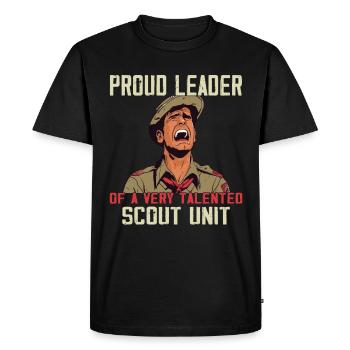 Camping Scouting - Funny Scout Guide - Men's Premium Organic T-Shirt - black - Front - Nico (187cm)