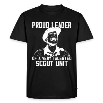 Camping Scouting - Funny Scout Guide - Men's Premium Organic T-Shirt - black - Front - Nico (187cm)