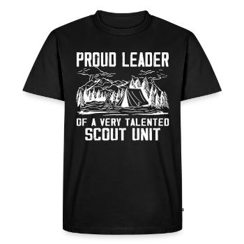 Camping Scouting - Funny Scout Guide - Men's Premium Organic T-Shirt - black - Front - Nico (187cm)
