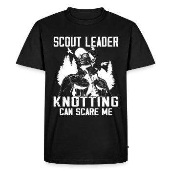Camping Scouting - Funny Scout Guide - Men's Premium Organic T-Shirt - black - Front - Nico (187cm)