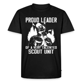 Camping Scouting - Funny Scout Guide - Men's Premium Organic T-Shirt - black - Front - Nico (187cm)