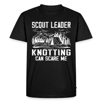 Camping Scouting - Funny Scout Guide - Men's Premium Organic T-Shirt - black - Front - Nico (187cm)