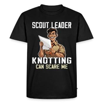 Camping Scoutisme - Drôle de guide scout - T-shirt Premium bio Homme - noir - Devant - Nico (187cm)